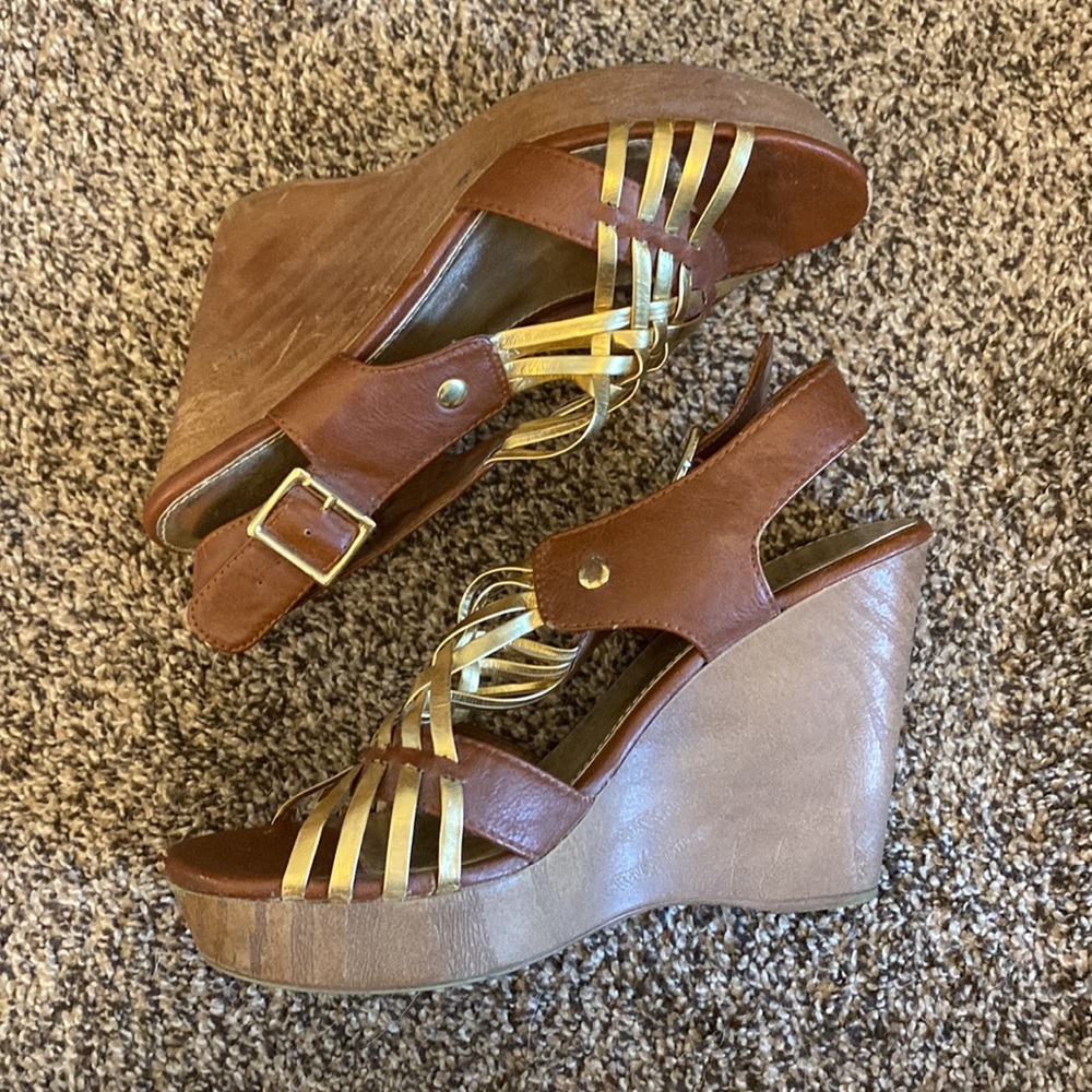 Wedge Strappy Heels